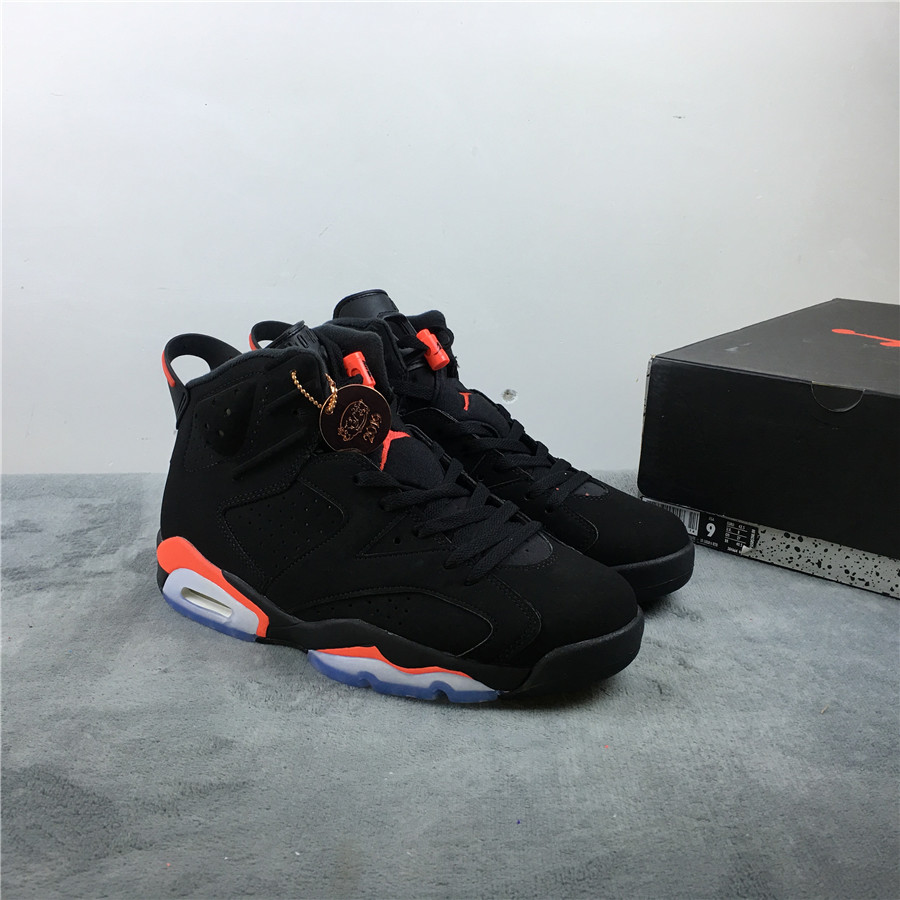 2019 Women Air Jordan 6 PM Black Infrared Red Shoes - Click Image to Close